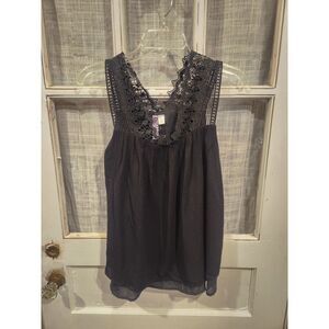 Alya Black Sleeveless Blouse‎ Women's Size XS